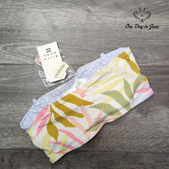 Billabong Tropical Jungle Sunny Reversible Bikini Top Size S - Picture 7 of 7